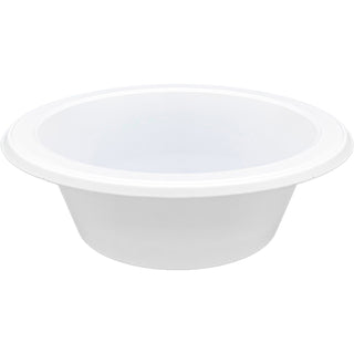 Genuine Joe Reusable Plastic Bowls, Bowl, Plastic Bowl, White (GJO10424)
