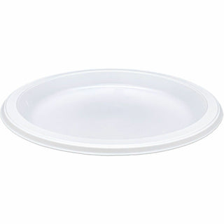 Genuine Joe Reusable Plastic White Plates, 9" Diameter Plate, Plastic, White (GJO10329)