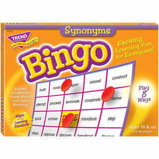 TREND® Synonyms Bingo Game, 3-36 Players, 36 Cards/Mats (TEP6131)