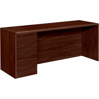 HON® 10700 Series Credenza with Full Height Left Pedestal, Mahogany, 72w x 24d (HON10708LNN)