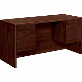 HON® 10700 Kneespace Credenza, 3/4 Height Pedestals, 60w x 24d x 29.5h, Mahogany (HON10765NN)