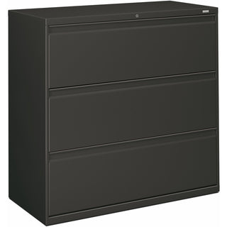 HON® 800-Series 3 Drawer Metal Lateral File Cabinet, 42" Wide, Dark Gray (HON893LS)