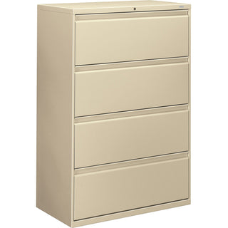 HON® 800-Series 4 Drawer Metal Lateral File Cabinet, 36" Wide, Beige (HON884LL)