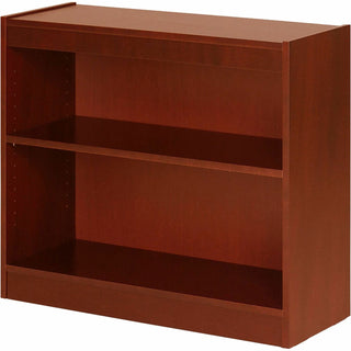 Lorell 2 shelf Veneer Panel Bookcase, 36&quot; x 12&quot; x 30&quot;, Cherry (LLR89050)
