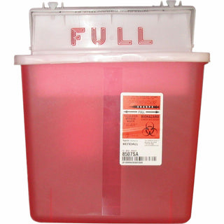Covidien Sharps Containers, Polypropylene, 5 qt, 4 3/4 x 10 3/4 x 11 1/2, Red (CVDK5SS1007SA)