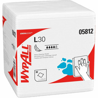 WypAll® L30 Towels, Quarter Fold, 12 1/2 x 12, 90/Box, 12 Boxes/Carton (KIM05812)