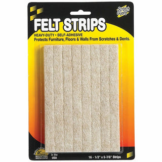 Scratch Guard Scratch Guard 88495 Heavy Duty Felt Pad, 1/2&quot;x5-7/8&quot;, 16/PK, Beige (MAS88495)