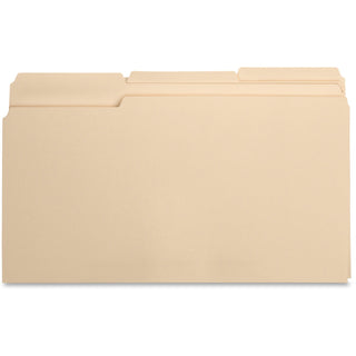Business Source File Folders, 11 Pnt, 1/3 Cut Asst Tab, Legal, Manila (BSN17526)