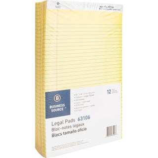 Business Source Pad, Micro-Perforated, Legal Rld, 50 Sheets, 8-1/2&quot; x 14&quot; 12/DZ, CA (BSN63106)
