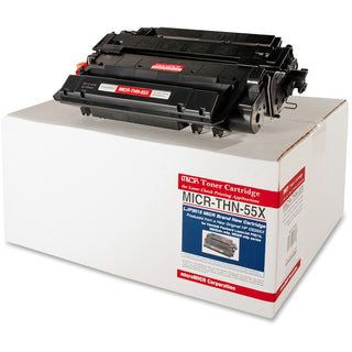 microMICR MICR Toner Cartridge, Alternative for HP 55X, Laser, 12500 Pages, Black, 1 Each (MCMMICRTHN55X)