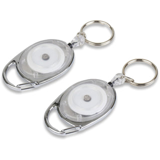 Tatco Reel Key Chain, 30&quot; Retractable Cord, 6/PK, Chrome (TCO58200)