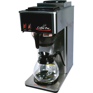 CoffeePro 2-Burner Coffeemaker, 10&quot; x 12&quot; x 22&quot; 3 Prong Cord, Stainless ST (CFPCP2B)