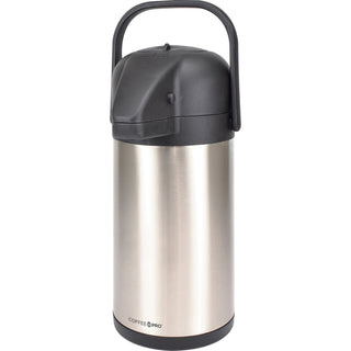 CoffeePro Direct Brew/Serve Insulated Airpot with Carry Handle, 2200mL, Stainless Steel (CFPCPAP22)