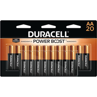 Duracell® Batteries, AA, 20 Pack (DURMN1500B20)