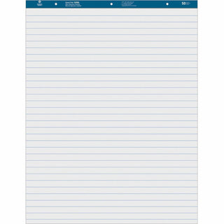 Business Source Easel Pad, Ruled, 50 Sheets, 27&quot; x 34&quot;, 4 Pack, White (BSN36586)