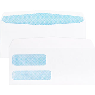 Business Source 36680 Double Window Envelope, No. 9, 3-7/8&quot; x 8-7/8&quot;, White (BSN36680)