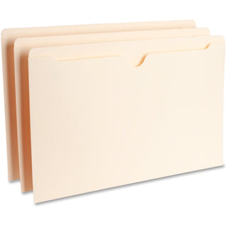 Business Source File Pocket, Straight Cut Tab, 1/2&quot; Tab, Legal, Manila (BSN65800)