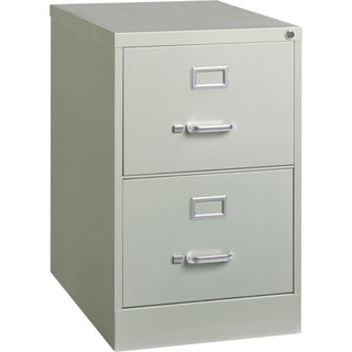 Lorell Vertical File, 2-Drawer, Legal, 18"x26-1/2"x28-3/8", Light Gray (LLR60662)