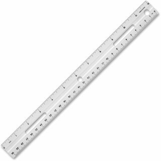Business Source Plastic Ruler, 12", Beveled Edges, Clear (BSN32365)