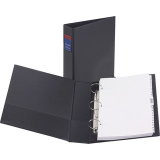 Avery® Legal Durable Non-View Binder with Round Rings, 3 Rings, 2" Capacity, 14 x 8.5, Black (AVE06401)
