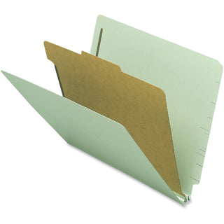 Nature Saver Classification Folder, w/ 1 Divider, Letter, 10/Box, Gray (NATSP17251)