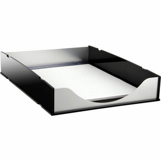 Kantek Letter Tray, Aluminum, Black/Acrylic (KTKBA310)
