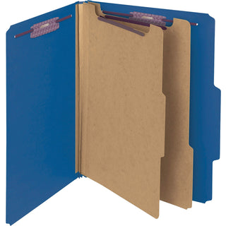 Smead™ 14200 Classification Folder, Letter, 2/5" Roc, 2 Dividers, Dark Blue (SMD14200)