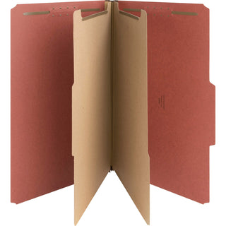 Nature Saver 01054 Classification Folder, Legal, 2 Partitions, Red (NAT01054)
