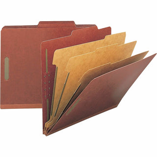 Nature Saver 01055 Classification Folder, Legal, 3 Partitions, Red (NAT01055)