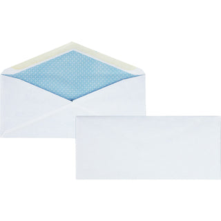Business Source Security Regular Envelopes, No. 10, 7-1/8"x9-1/2", 500/BX, White (BSN42206)