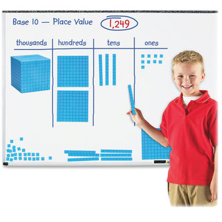 Learning Resources Giant Magnetic Base Ten Set, 6.75"L x 6.75"H, Blue (LRNLER6366)