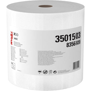 WypAll® X50 Cloths, Jumbo Roll, 13.4 x 9.8, White, 1,100/Roll (35015KIM)