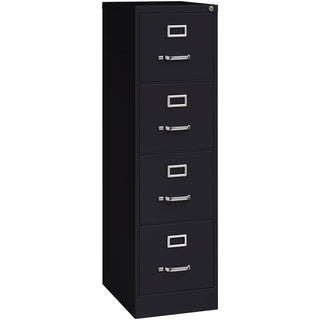Lorell Vertical File, 22" Deep, Comm, 4-Drawer, 15" x 22" x 52", BK (LLR42294)