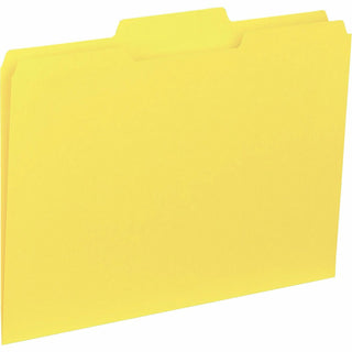 Business Source Top Tab File Folder Letter, Yellow (BSN43559)