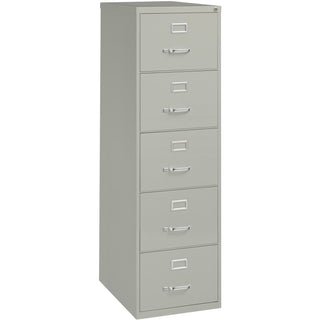 Lorell Vertical File, 5-Drawer, Legal, 18" x 26-1/2" x 61", Gray (LLR48502)