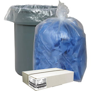 Nature Saver Trash Can Liners, Rcycld, 55 Gal, 1.5mil, 38" x 58", 100/BX, CL (NAT29902)