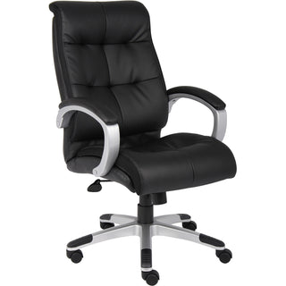 Lorell Executive Chairs, 27" x 32" x 44-1/2", Base/Arms, Black/Silver (LLR62620)