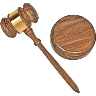 Advantus Gavel w/Sound Block, 10-1/2" Gavel, Walnut (AVT60001)