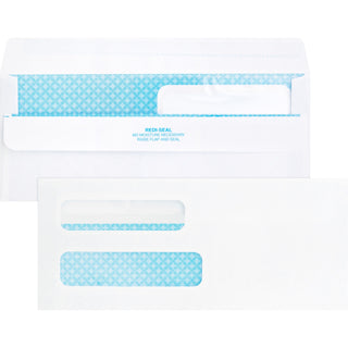 Business Source Envelope, Dbl Win, No. 8-5/8", 3-5/8" x 8-5/8", 500/BX, WE (BSN04650)