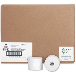 Business Source Paper Roll, Single Ply, Bond, 2-1/4" x 165', 100RL/CT, WE (BSN31822)