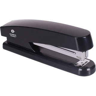 Business Source Stapler, Full Strip, Plastic Body, 20 Sheet Cap, Black (BSN62835)