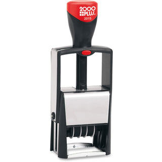 Cosco® Self-Inking Heavy-Duty Line Dater w/Microban, 1 1/4 x 5/8, Black (COS011200)