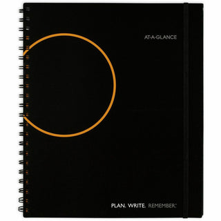 AT-A-GLANCE® Plan. Write. Remember. Notebook with Reference Calendar, 8 9/16 x 11, Black (AAG70620905)