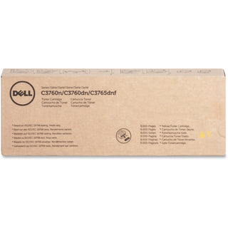 Dell® Toner Cartridge, f/3760/3765, 9000 Page Yield, Yellow (DLLMD8G4)