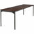 Iceberg Maxx Legroom Rectangular Folding Table, 96w x 30d x 29-1/2h, Walnut/Charcoal (ICE65834)