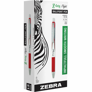 Zebra® Z-Grip Flight Retractable Ballpoint Pen, 1.2 mm, Red (ZEB21930)