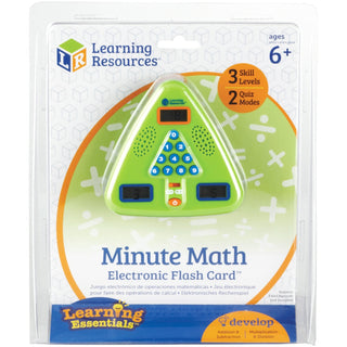 Learning Resources Minute Math Electronic Flash Card, Multi (LRNLER6965)