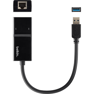 Belkin® Gigabit Ethernet Card - USB - 1 Port(s) - 1 x Network (RJ-45) - Twisted Pair - 10/100/1000Base-T (BLKB2B048)