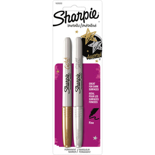 Sharpie® Sharpie Metallic Markers, Gold/Silver (SAN1829202)