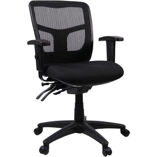 Lorell Mid-Back Seat Slider Chair, 25"x25"x40-1/2", Black (LLR86802)